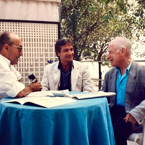 1989 – Le Mahabharata en compétition officielle au Festival du film de Venise.
Peter Brook et Vittorio Mezzogiorno.