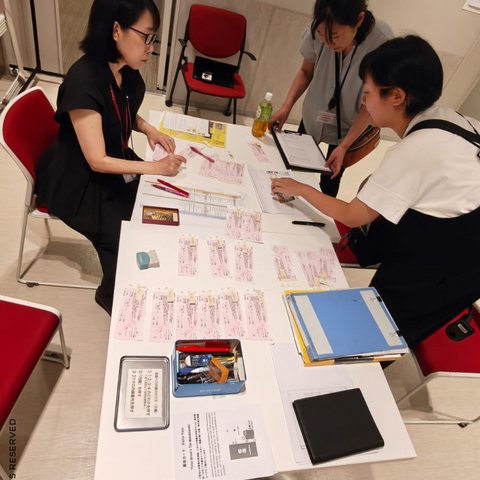 Derniers instants avant l'accueil du public.